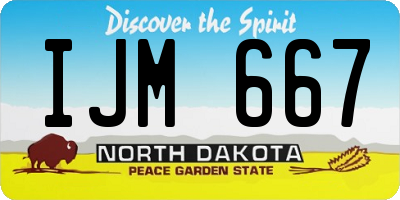 ND license plate IJM667