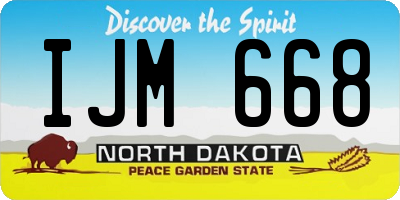 ND license plate IJM668