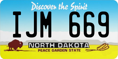 ND license plate IJM669