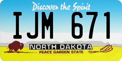 ND license plate IJM671