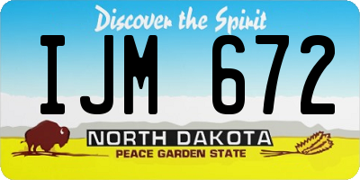 ND license plate IJM672