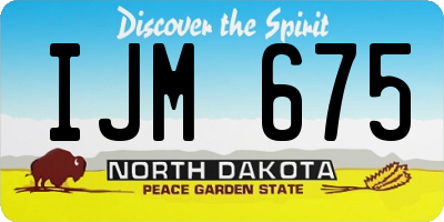 ND license plate IJM675