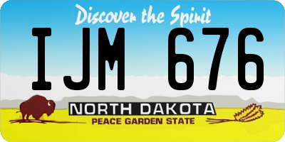 ND license plate IJM676