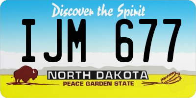 ND license plate IJM677