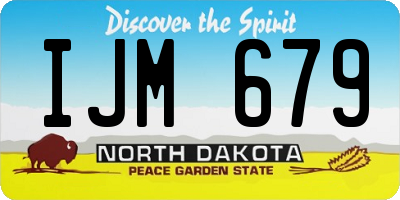 ND license plate IJM679