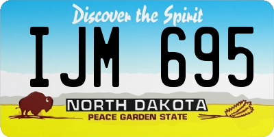 ND license plate IJM695