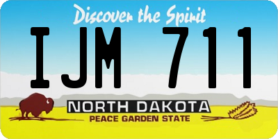 ND license plate IJM711