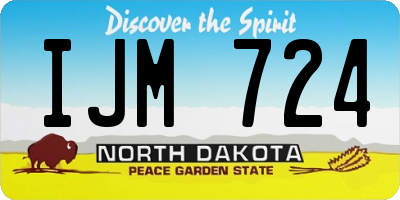ND license plate IJM724