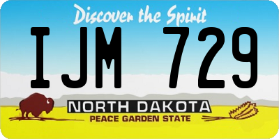 ND license plate IJM729