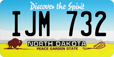 ND license plate IJM732