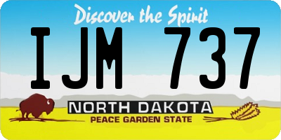 ND license plate IJM737