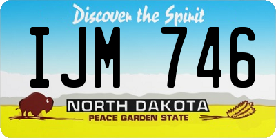 ND license plate IJM746