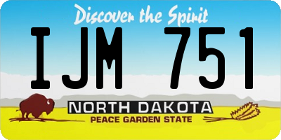 ND license plate IJM751