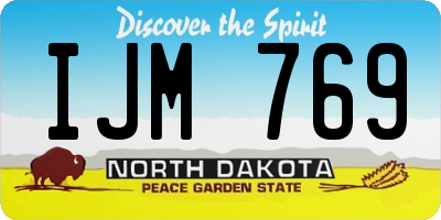 ND license plate IJM769