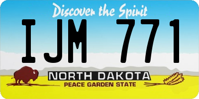 ND license plate IJM771