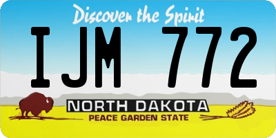 ND license plate IJM772