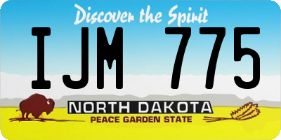 ND license plate IJM775