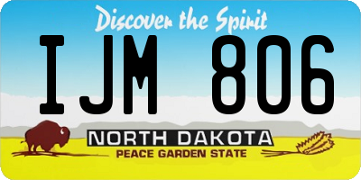 ND license plate IJM806