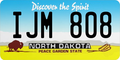 ND license plate IJM808