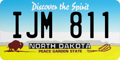 ND license plate IJM811