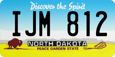 ND license plate IJM812