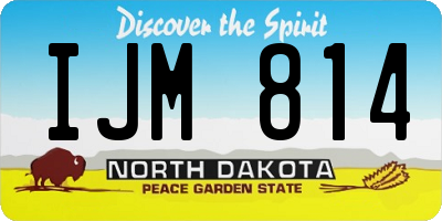 ND license plate IJM814