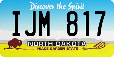 ND license plate IJM817