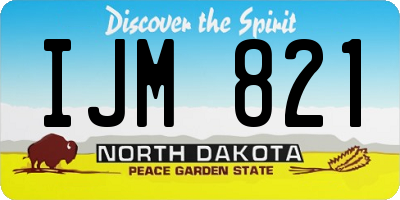ND license plate IJM821