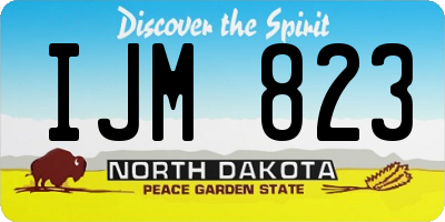 ND license plate IJM823