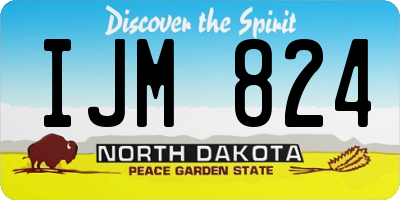 ND license plate IJM824