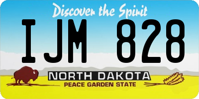 ND license plate IJM828