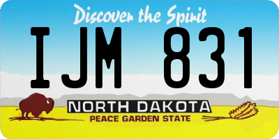 ND license plate IJM831