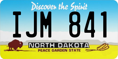 ND license plate IJM841