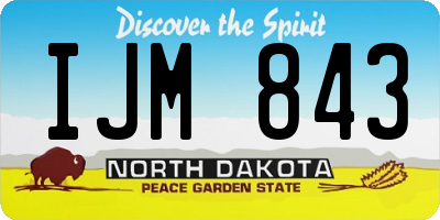 ND license plate IJM843