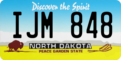 ND license plate IJM848