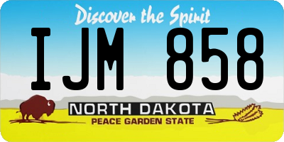 ND license plate IJM858