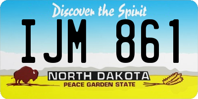 ND license plate IJM861