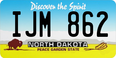 ND license plate IJM862