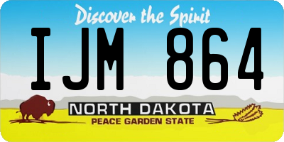 ND license plate IJM864