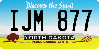 ND license plate IJM877