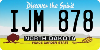 ND license plate IJM878
