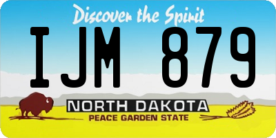 ND license plate IJM879