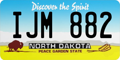 ND license plate IJM882