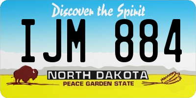 ND license plate IJM884