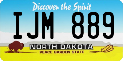 ND license plate IJM889