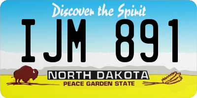 ND license plate IJM891