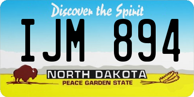 ND license plate IJM894