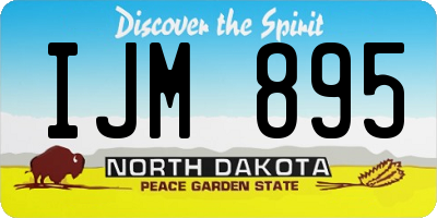 ND license plate IJM895