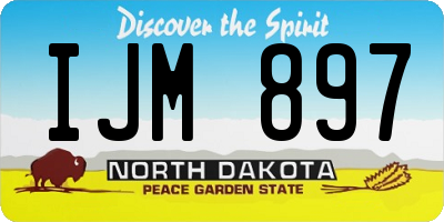 ND license plate IJM897