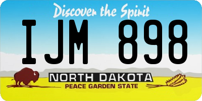 ND license plate IJM898